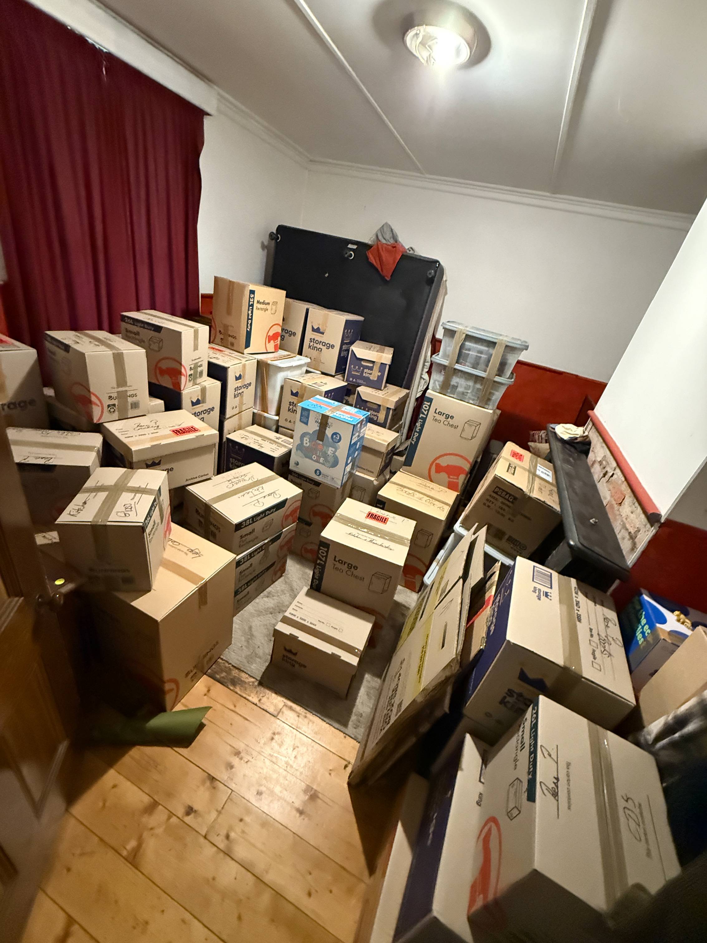 Organized warehouse with inventory management systems