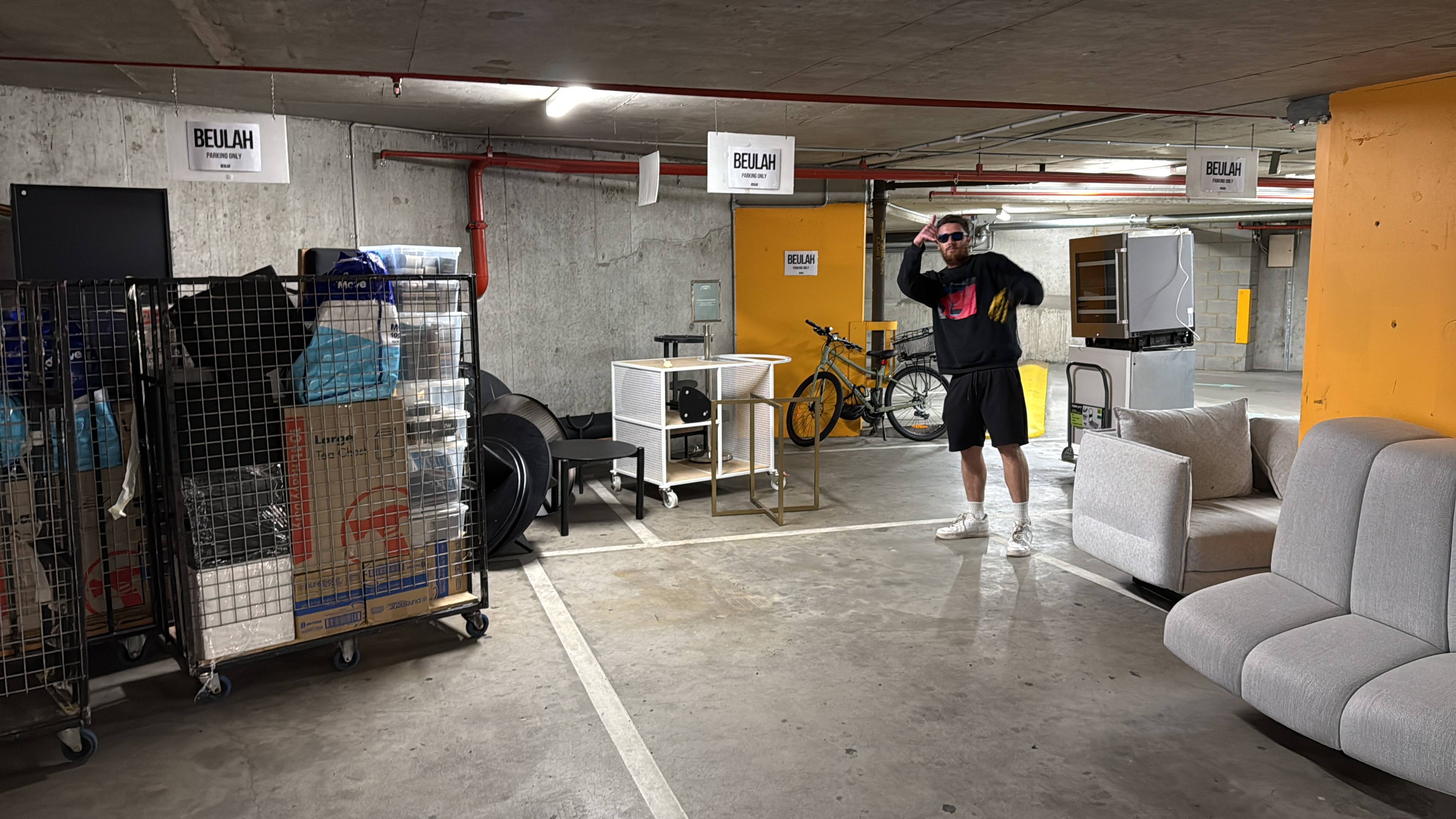 Crew preparing protective wrapping